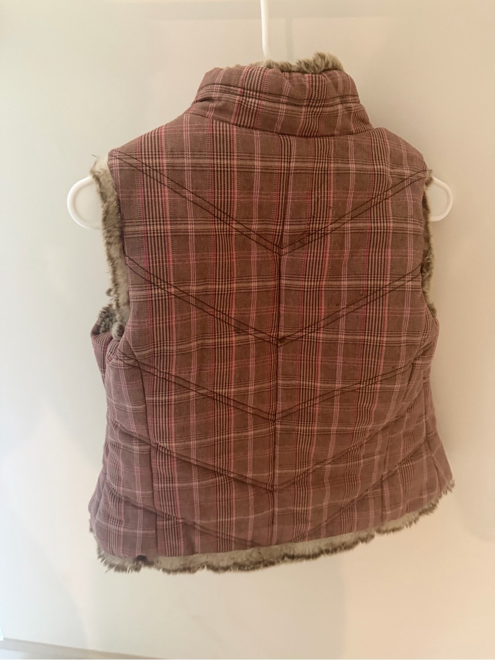 Y2K Plaid Puffer Vest - Picture 4 of 4